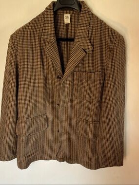 Tailored Men's Houndstooth Sport Coat - Brown/Tan